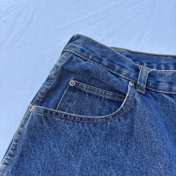 Basic Editions Straight Denim Jeans Men's 38Wx30L Blue Cotton 5 Pockets - Picture 3 of 16